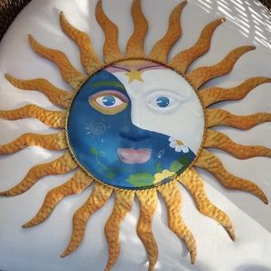 Metal sun wall hanging